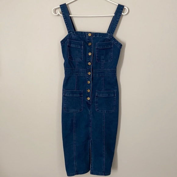 Midi denim dress - Picture 4 of 8